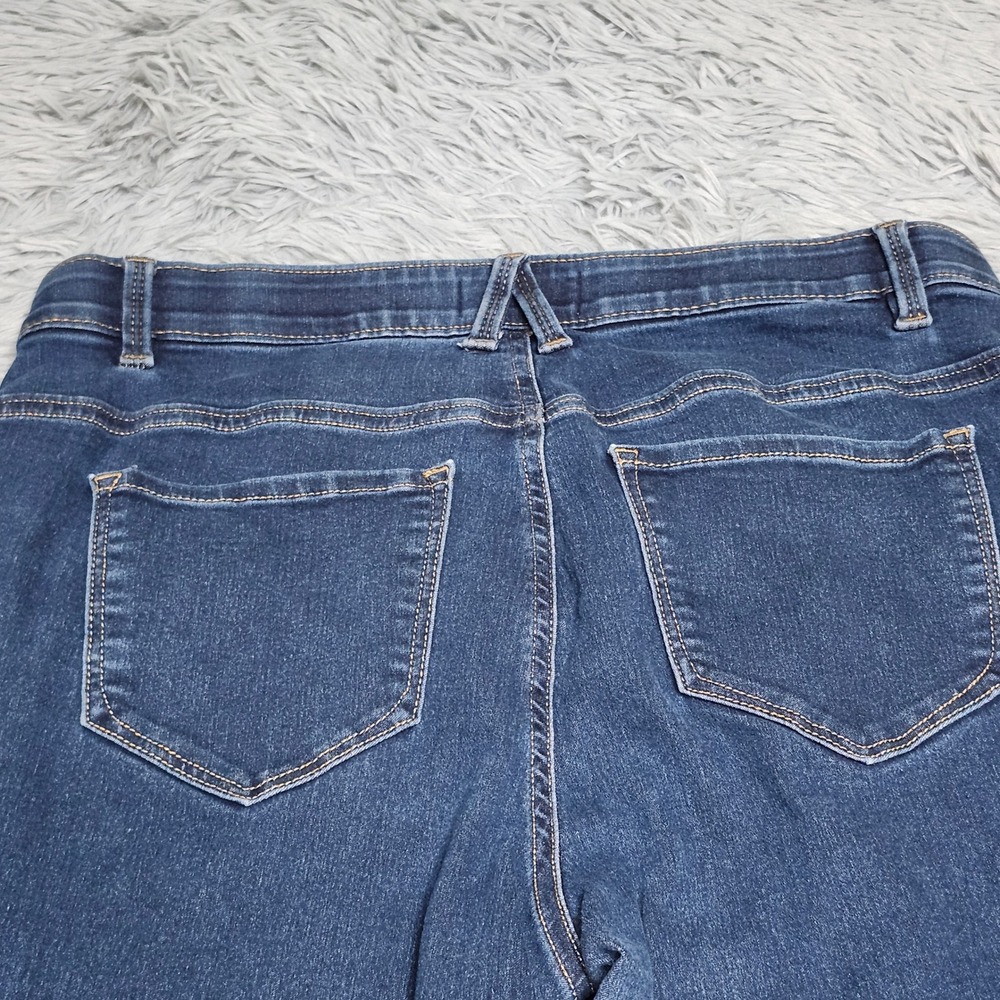 Angels Forever Young Crop Jeans Women 16 Blue Denim 360 Sculpt Capri Stretch - Picture 12 of 12